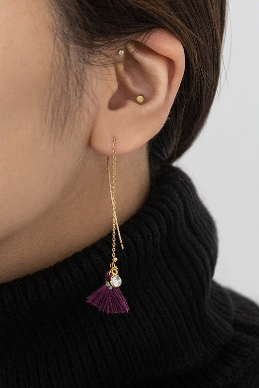 Keely Tassel Threader Earrings