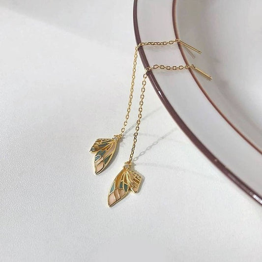 14K Gold Butterfly Earring