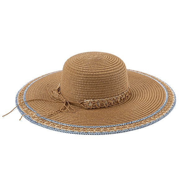 Summer Embroidered Straw Hat