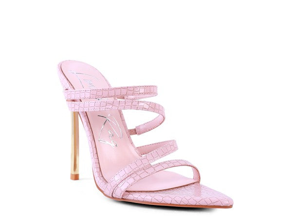 Croc Metal High Heeled Sandals