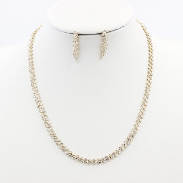 Rhinestone Luxury Necklace Set