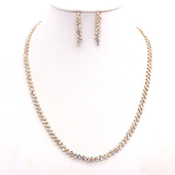 Rhinestone Luxury Necklace Set