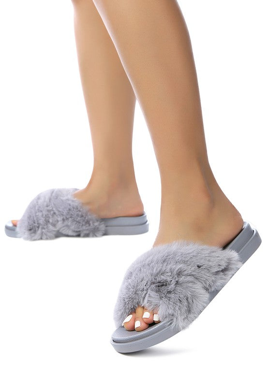 Comfy Fur Slip-On Flats