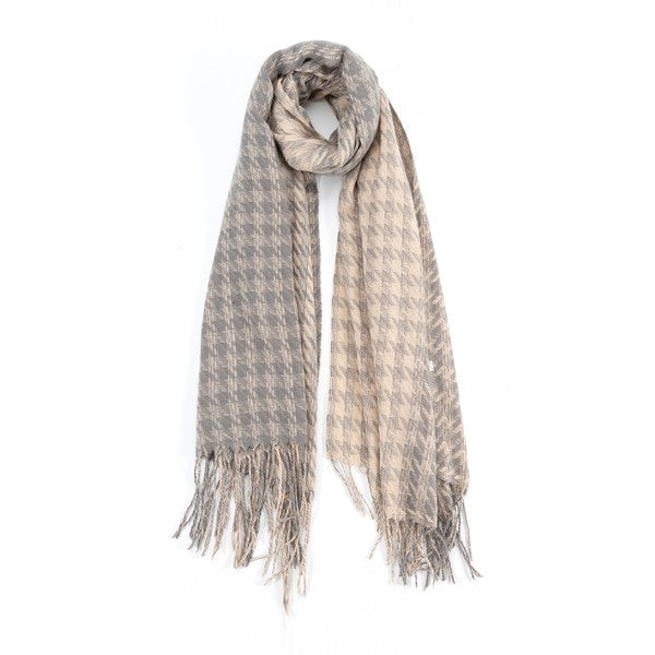 Houndstooth Two Toned Fashion Scarf