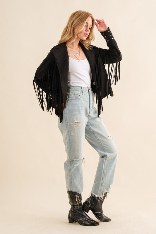 Studded Fringe Western Jacket