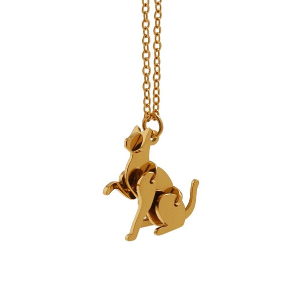 Dog and Cat Necklace with movable parts