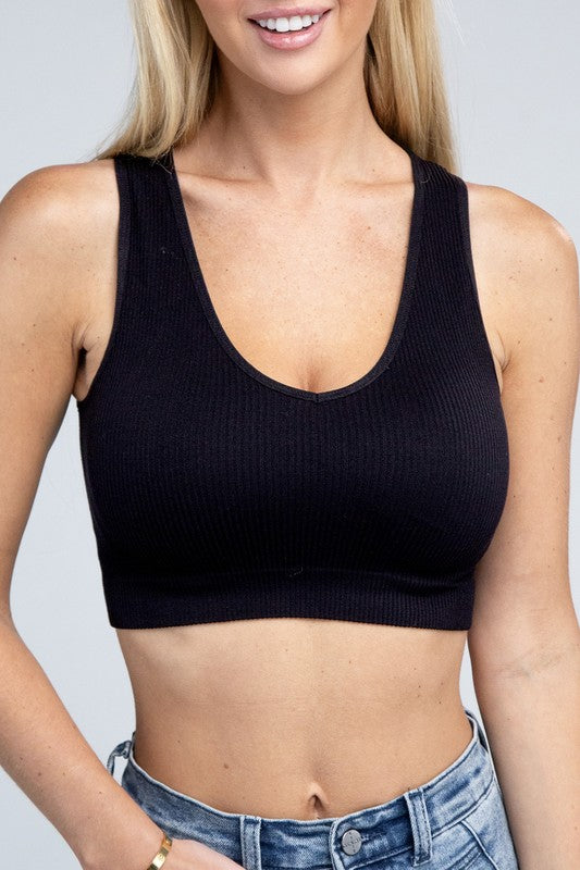 Ribbed Cropped Tank Top