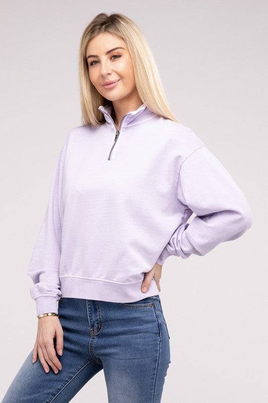 Half Zip Long Sleeve Sweatshirt