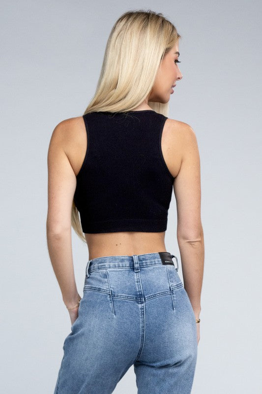 Ribbed Cropped Tank Top