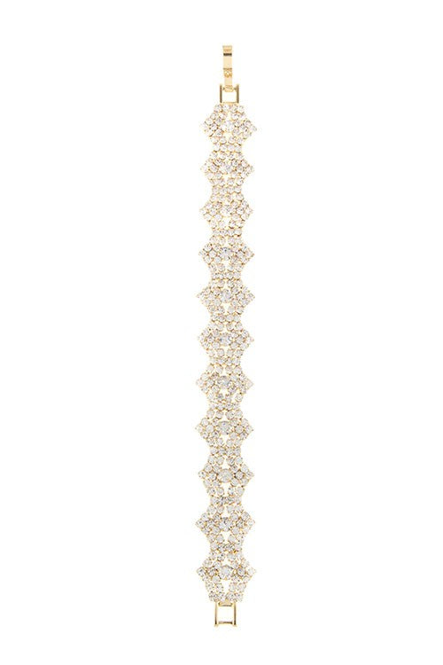 Diamond Shaped Rhinestone Bracelet